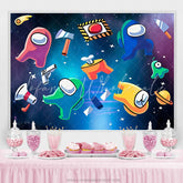 Lofaris Among Cute Characters In The Space With Tools Backdrop